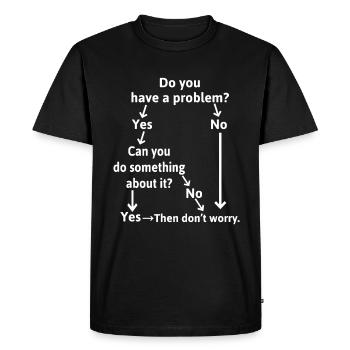 Problem solving for problems that are not - Men's Premium Organic T-Shirt - black - Front - Nico (187cm)