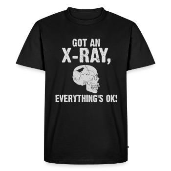 J’ai une radiographie tout est ok Radiographie en disant - T-shirt Premium bio Homme - noir - Devant - Nico (187cm)