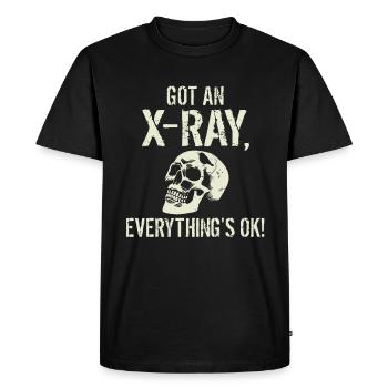 Got an X-ray everything is ok X-ray saying - Men's Premium Organic T-Shirt - black - Front - Nico (187cm)