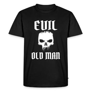 Le vieil homme maléfique Le méchant vieux homme Crâne - T-shirt Premium bio Homme - noir - Devant - Nico (187cm)