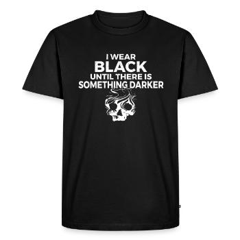 I wear black until there is something darker - Men's Premium Organic T-Shirt - black - Front - Nico (187cm)