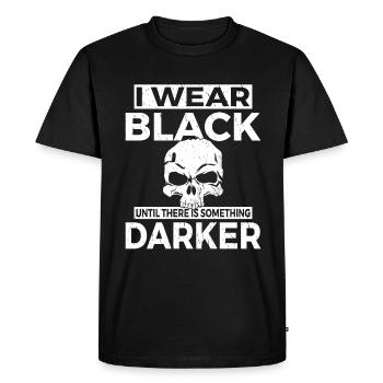 I wear black until there is something darker - Men's Premium Organic T-Shirt - black - Front - Nico (187cm)