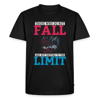 Ceux qui ne tombent pas ne conduisent pas à la limite - T-shirt Premium bio Homme - noir - Devant - Nico (187cm)
