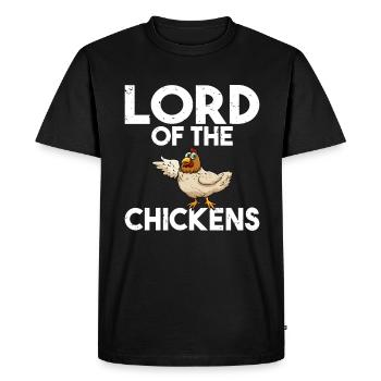 Seigneur des Poulets Éleveur de Poulet Poulet Landwir - T-shirt Premium bio Homme - noir - Devant - Nico (187cm)