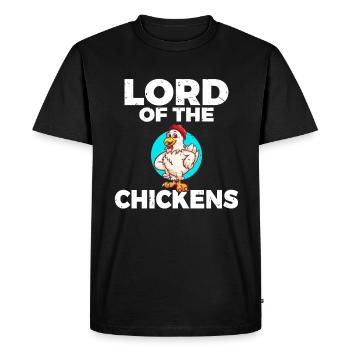 Seigneur des Poulets Poulet Amoureux Du Poulet Farmer Coq - T-shirt Premium bio Homme - noir - Devant - Nico (187cm)