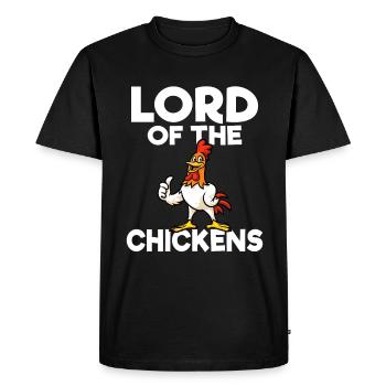 Seigneur des Poulets Poulet Amoureux Du Poulet Farmer Coq - T-shirt Premium bio Homme - noir - Devant - Nico (187cm)