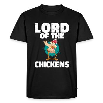 Seigneur des Poulets Éleveur de Poulet Poulet Landwir - T-shirt Premium bio Homme - noir - Devant - Nico (187cm)
