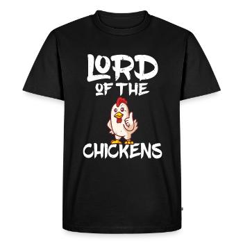Seigneur des Poulets Gardien de Poulet Hobby Poulet - T-shirt Premium bio Homme - noir - Devant - Nico (187cm)