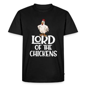 Seigneur des poulets Chicken Farm Out - T-shirt Premium bio Homme - noir - Devant - Nico (187cm)