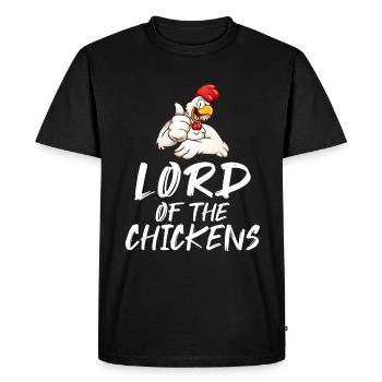 Seigneur des Poulets Ferme Dictons Poussins Fermiers - T-shirt Premium bio Homme - noir - Devant - Nico (187cm)