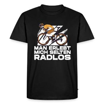 Vous m’avez rarement fait du vélo à vélo - T-shirt Premium bio Homme - noir - Devant - Nico (187cm)