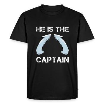 Boat Captain Gift Ship Boat Owner Captain - Men's Premium Organic T-Shirt - black - Front - Nico (187cm)