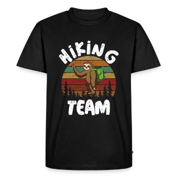 Équipe de randonnée Sloth Hiking - T-shirt Premium bio Homme - noir - Devant - Nico (187cm)