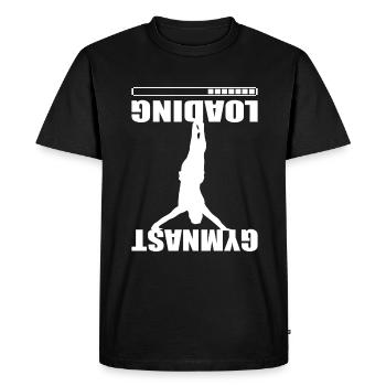 Gymnastic Man Cheerleading - Proud Gymnast Loading - Men's Premium Organic T-Shirt - black - Front - Nico (187cm)