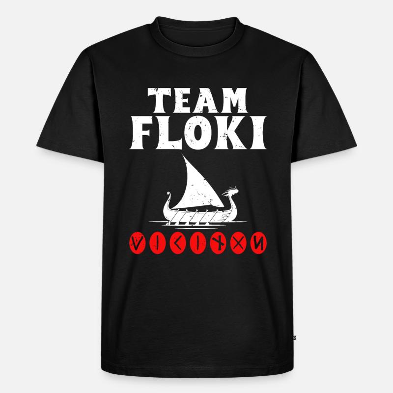 Team Floki der Schiffsbauer - Männer Premium Bio T-Shirt - Schwarz