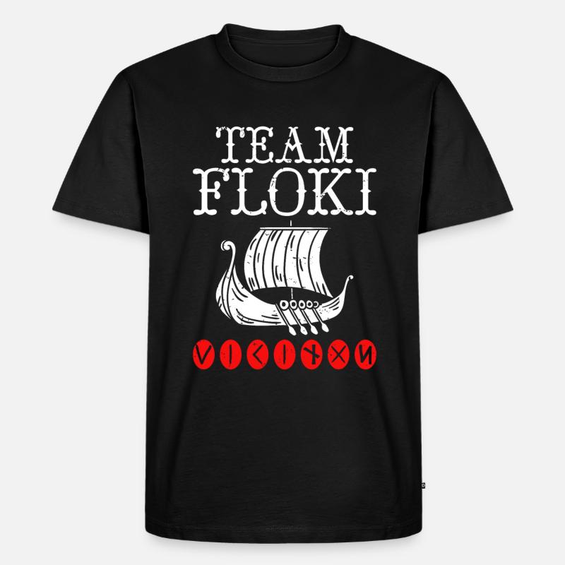 Team Floki der Schiffsbauer - Männer Premium Bio T-Shirt - Schwarz