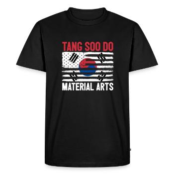 Tang Soo Do Arts Martiaux Karaté Combattant Coréen - T-shirt Premium bio Homme - noir - Devant - Nico (187cm)