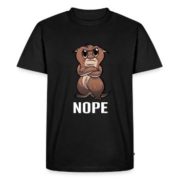 Nope otter um nö ohnoo funny saying - Men's Premium Organic T-Shirt - black - Front - Nico (187cm)