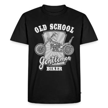 Old school gentlemen bikers - Men's Premium Organic T-Shirt - black - Front - Nico (187cm)