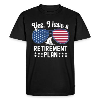 Régime de retraite de voile Voilier marin à la retraite - T-shirt Premium bio Homme - noir - Devant - Nico (187cm)