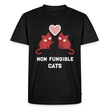 NFT Non Fungible Cats - Men's Premium Organic T-Shirt - black - Front - Nico (187cm)