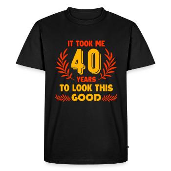 It took me 40 years to look this good Birthday 40 - Men's Premium Organic T-Shirt - black - Front - Nico (187cm)