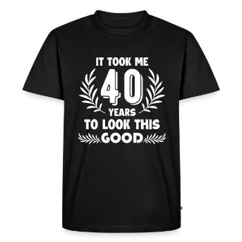 It took me 40 years to look this good Birthday 40 - Men's Premium Organic T-Shirt - black - Front - Nico (187cm)