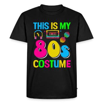 This is my 80s Costume funny 80s Party - Men's Premium Organic T-Shirt - black - Front - Nico (187cm)