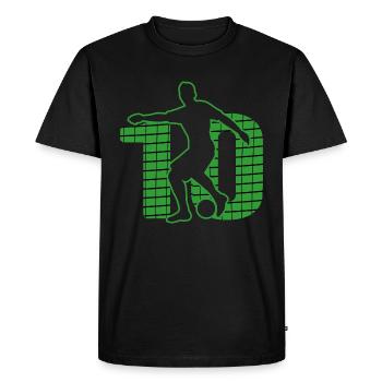 Sport de football Terrain de football Terrain de football NO.10 - T-shirt Premium bio Homme - noir - Devant - Nico (187cm)