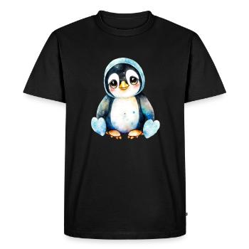 A Little Cute Baby Penguin Bird Penguins - Men's Premium Organic T-Shirt - black - Front - Nico (187cm)