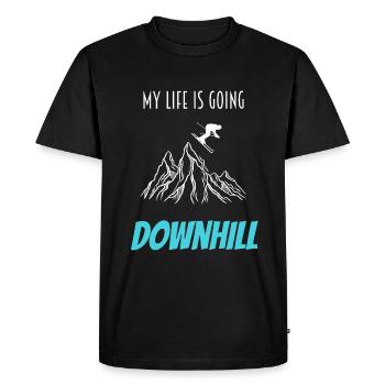 ski - T-shirt Premium bio Homme - noir - Devant - Nico (187cm)