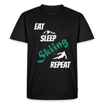 SKI SKI SKI SKI SKI - T-shirt Premium bio Homme - noir - Devant - Nico (187cm)