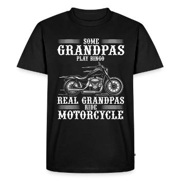 Real Grandpas drive Motorcycle Bikes Motor Bike - Men's Premium Organic T-Shirt - black - Front - Nico (187cm)
