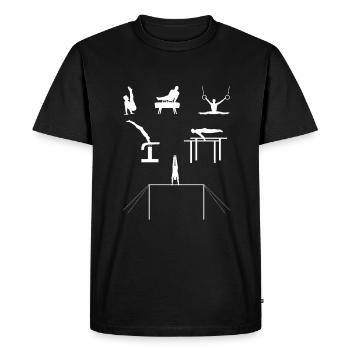 Kunstturnen Bodenturnen Gymnastik - Männer Premium Bio T-Shirt - Schwarz - Vorne - Nico (187cm)