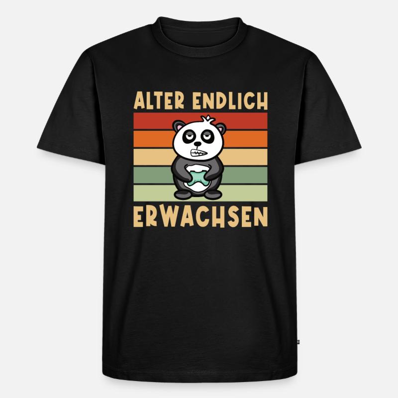 Jugendweihe erwachsen werden - Männer Premium Bio T-Shirt - Schwarz