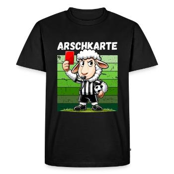 Football Fan Finale Carton Rouge Faute Drôle - T-shirt Premium bio Homme - noir - Devant - Nico (187cm)