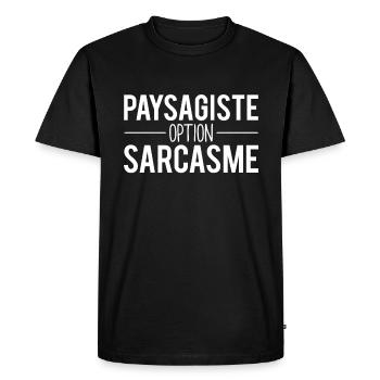 Paysagiste option sarcasme cadeau paysagiste - T-shirt Premium bio Homme - noir - Devant - Nico (187cm)