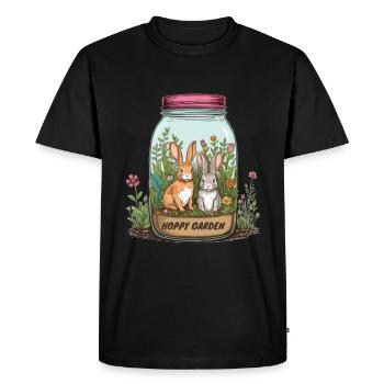 Jardin houblonné - T-shirt Premium bio Homme - noir - Devant - Nico (187cm)