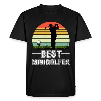 Le meilleur sport de golf pour minigolfeur - T-shirt Premium bio Homme - noir - Devant - Nico (187cm)