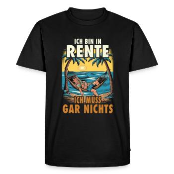 Ich Bin In Rente Ruhestand Renteneintritt Rentner - Männer Premium Bio T-Shirt - Schwarz - Vorne - Nico (187cm)