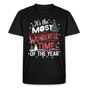 Christmas Most beautiful time of the year Christmas Eve - Men's Premium Organic T-Shirt - black - Front - Nico (187cm)