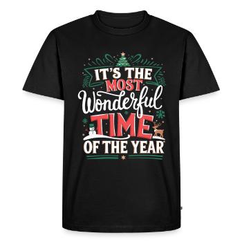 Most beautiful time of the year Christmas Eve Christmas - Men's Premium Organic T-Shirt - black - Front - Nico (187cm)