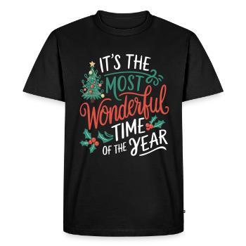 Christmas Eve Christmas The most beautiful time of the year - Men's Premium Organic T-Shirt - black - Front - Nico (187cm)
