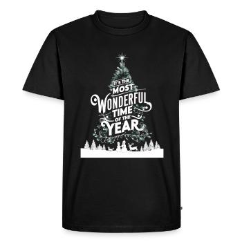 Noël La plus belle période de l’année Réveillon de Noël - T-shirt Premium bio Homme - noir - Devant - Nico (187cm)
