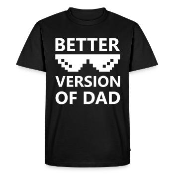 Meilleure version des citations de papa cool pour enfants - T-shirt Premium bio Homme - noir - Devant - Nico (187cm)