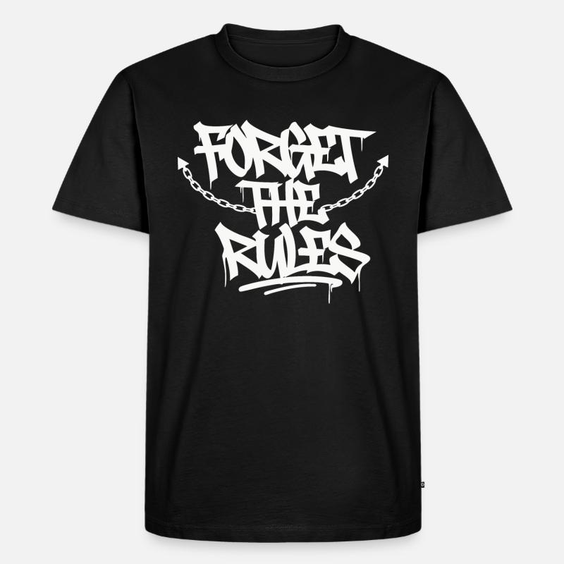 Forget the rules - Männer Premium Bio T-Shirt - Schwarz
