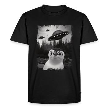 Cooler Lustiger Pinguin - Männer Premium Bio T-Shirt - Schwarz - Vorne - Nico (187cm)