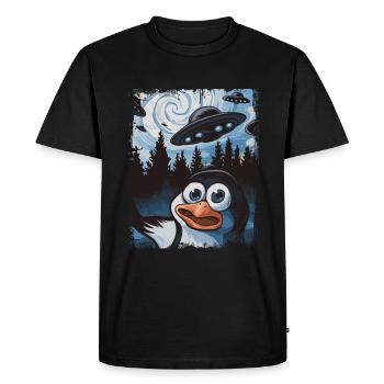 Pingouin drôle cool - T-shirt Premium bio Homme - noir - Devant - Nico (187cm)