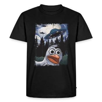 Pingouin drôle cool - T-shirt Premium bio Homme - noir - Devant - Nico (187cm)