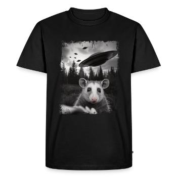 Funny Opossum Possum Weird Stuff Meme Design - Men's Premium Organic T-Shirt - black - Front - Nico (187cm)